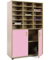 Armario medio 40x90x147 cm: 18 casillas + 2 puertas-2 huecos