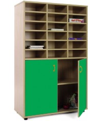 Armario medio 40x90x147 cm: 18 casillas + 2 puertas-2 huecos