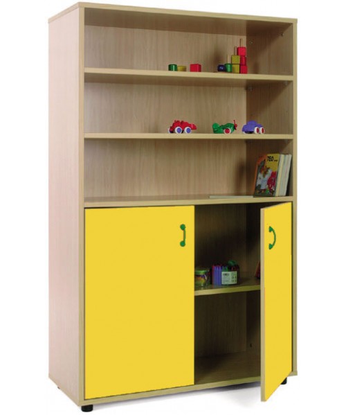 Armario medio: 3 estanterias + 2 puertas-2 huecos 2