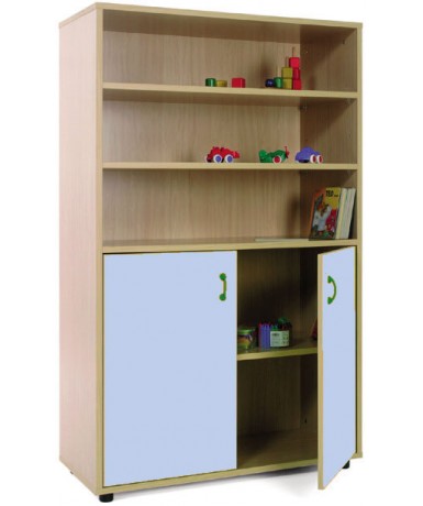 Armario medio: 3 estanterias + 2 puertas-2 huecos