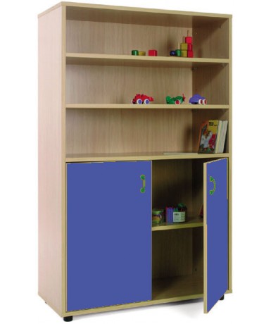 Armario medio: 3 estanterias + 2 puertas-2 huecos