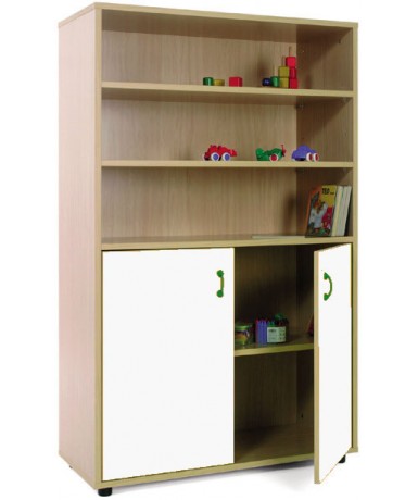 Armario medio: 3 estanterias + 2 puertas-2 huecos