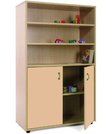 Armario medio: 3 estanterias + 2 puertas-2 huecos