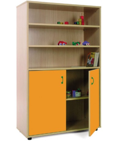 Armario medio: 3 estanterias + 2 puertas-2 huecos