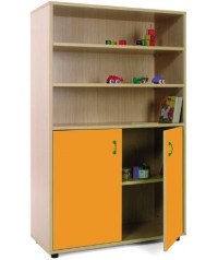 Armario medio: 3 estanterias + 2 puertas-2 huecos