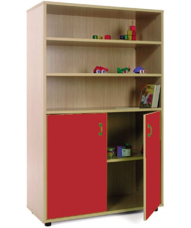 Armario medio: 3 estanterias + 2 puertas-2 huecos