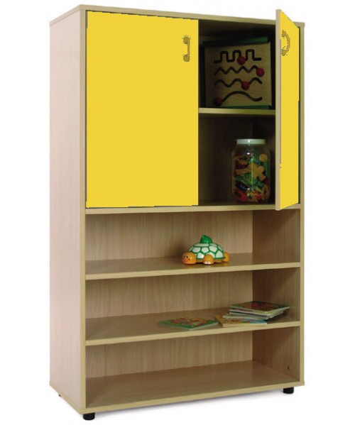 Armario medio:2 puertas con 2 huecos+3 estanterias