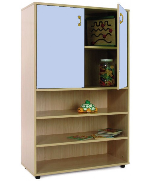 Armario medio:2 puertas con 2 huecos+3 estanterias 2