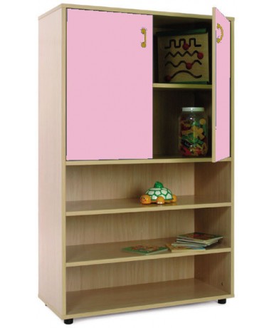 Armario medio:2 puertas con 2 huecos+3 estanterias