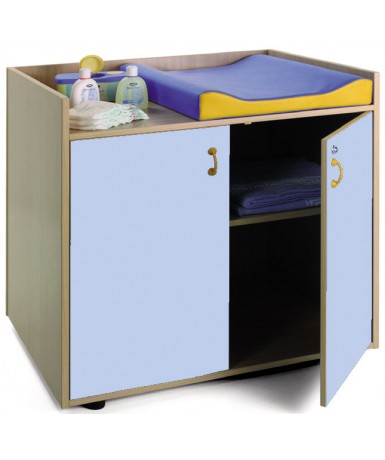Mueble armario cambiador  Azul lavanda