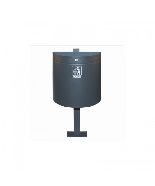 Papeleras metálicas con soporte 2