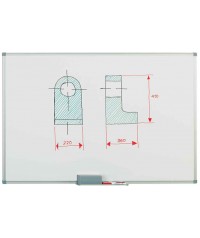 Pizarra blanca magnética metálica 60x90 cm.