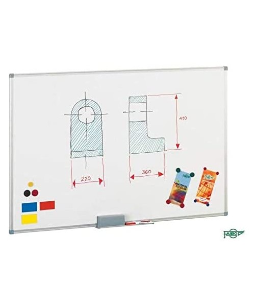 Pizarra blanca magnética metálica 90x120 cm. 2