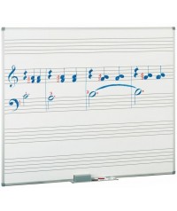 Pizarra blanca 5 pentagramas 122x150 cm.