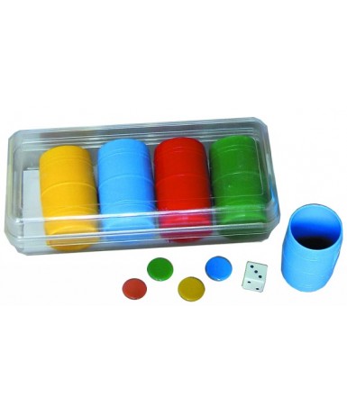 Fichas de parchís caja plástico. Falomir juegos