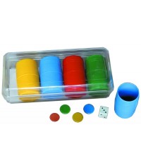 Fichas de parchís caja plástico. Falomir juegos