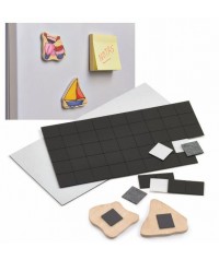 Cuadrados imantados adhesivos 100 unds.