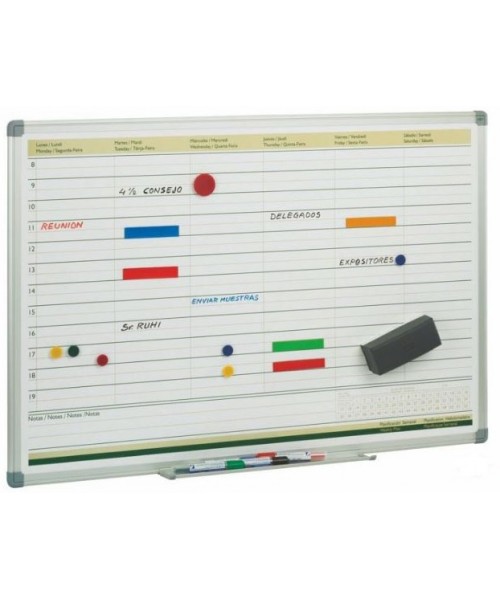 Pizarra metálica planing semanal - 60x90 cm.