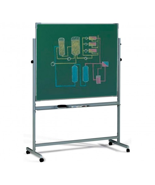 Pizarra volteable blanca/verde 122x150 cm.