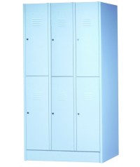 Taquilla metálica 3 cuerpos 2 puertas en altura