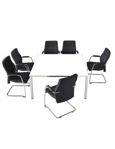 Mesa cúbica blanca 120x80x75 . P/gris