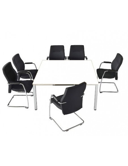 Mesa cúbica blanca 120x80x75 . P/gris