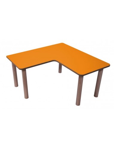 Mesa infantil en L 90x90 cm.