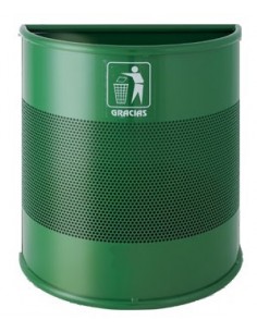 Papeleras metálicas de pared perforada