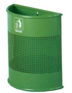 Papeleras metálicas de pared perforada 2