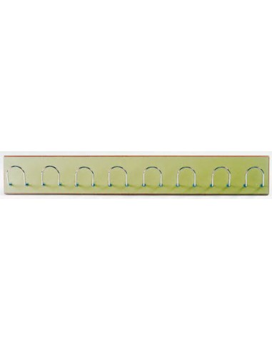 Perchero laminado 8 ganchos - Verde