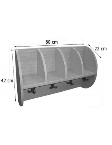 Perchero - quesitos: 4 huecos