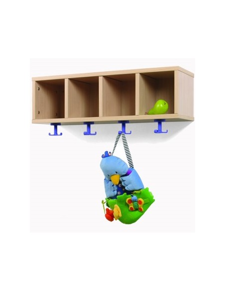 Perchero + 4 casillero 80 cm.