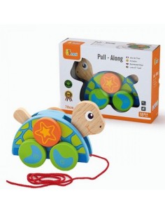 Arrastre tortuga de madera 2