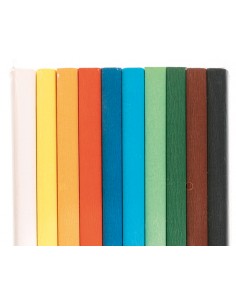 10 rollos papel crespón básico 50x200cm.