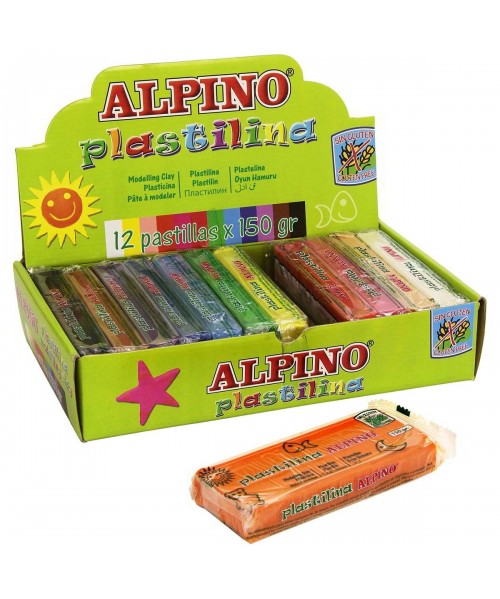 Caja 12 pastillas colores surtidos 150 gr. Alpino 2