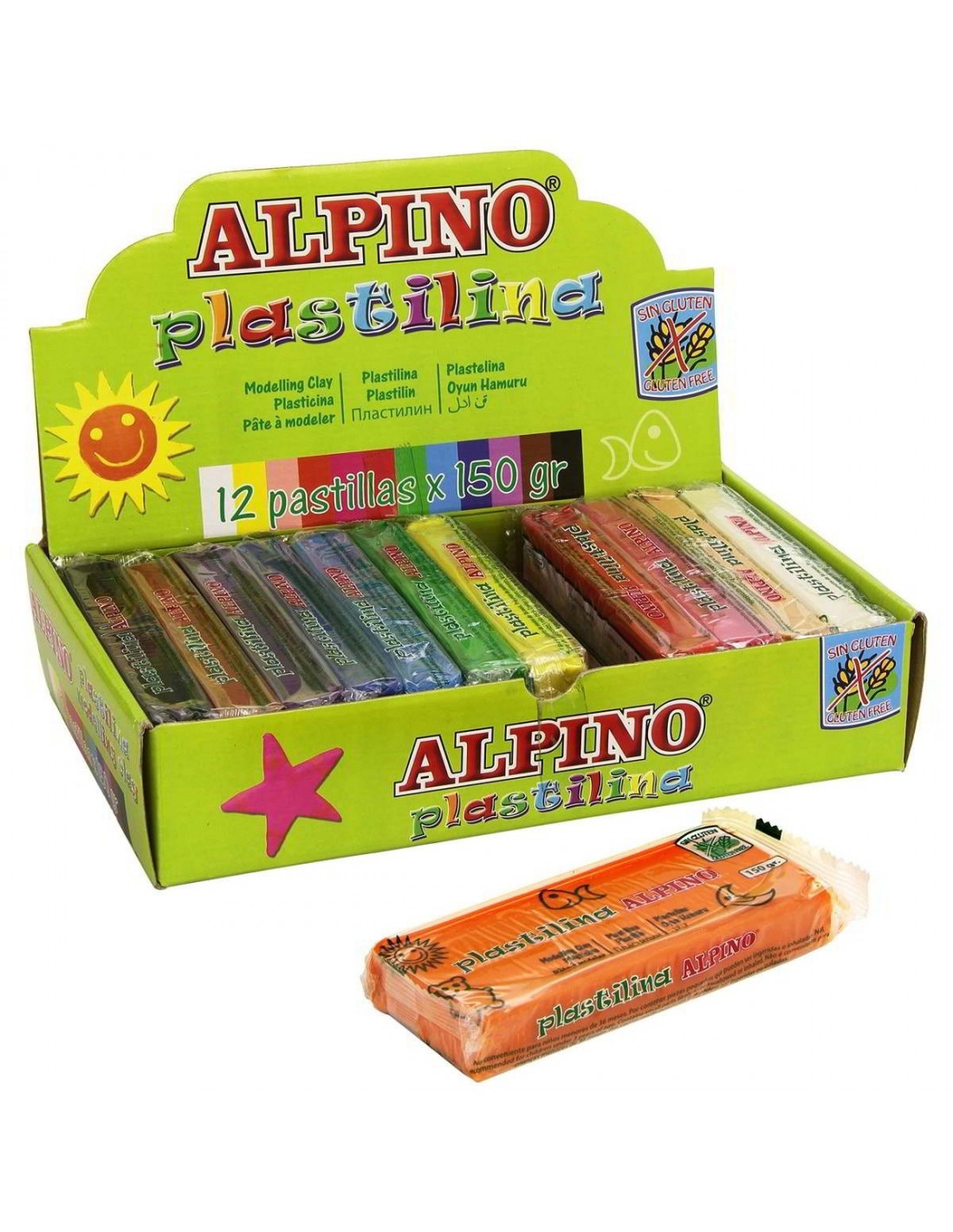 ALPINO KIT PLASTILINA-7 COLORES+ACCESORIOS