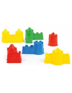 Conjunto 6 moldes de castillos de arena