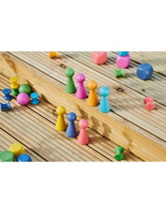 Peones sólidos madera