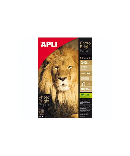 Caja 150 hojas Photo quality 10x15 cm. 240 gr. 2
