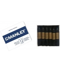 Caja 12 ceras Manley unicolor Negro