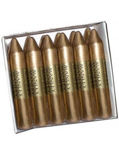 Caja 12 ceras Manley unicolor Oro