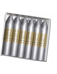 Caja 12 ceras blandas Manley unicolor Plata