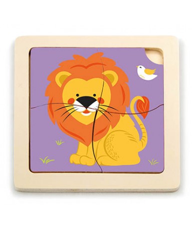 4 puzles animales - 4 piezas