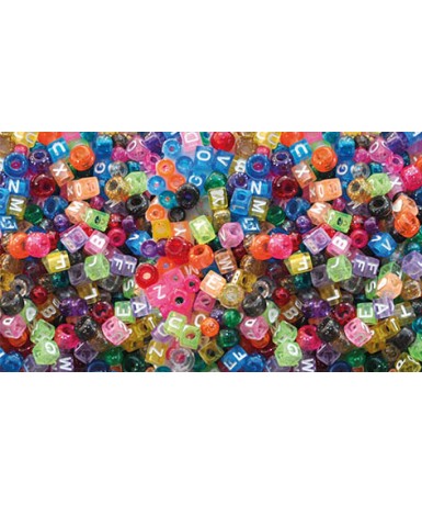 Cuentas letra/formas - 1000 unidades