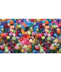 Cuentas letra/formas - 1000 unidades