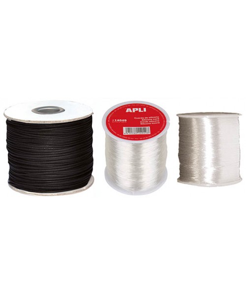 Hilo cuero negro 100 mts. Hilos para ensartes 2