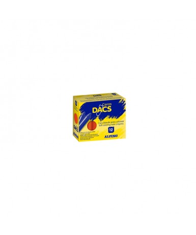 Caja 12 ceras Dacs unicolor Salmón Claro