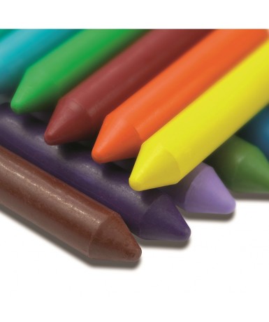 Caja 12 ceras Dacs unicolor Salmón Claro