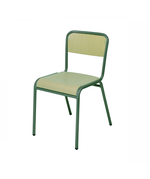 Silla E255 verde patas patas verdes - 43 cm. de alto