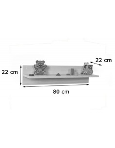 Balda con soporte trasero - 22x80x22 cm. 2